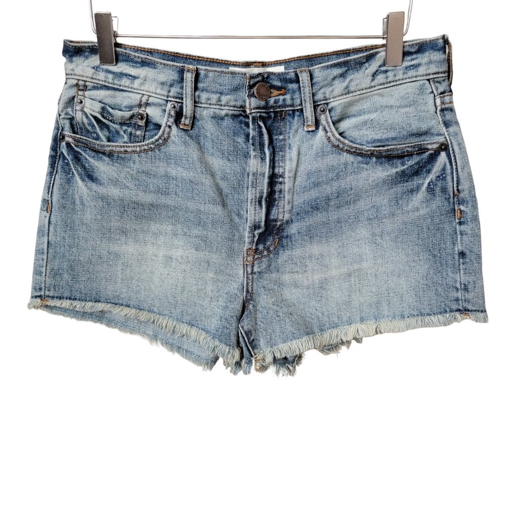 Free People We the Free Cutoff Camp High Rise Denim Shorts